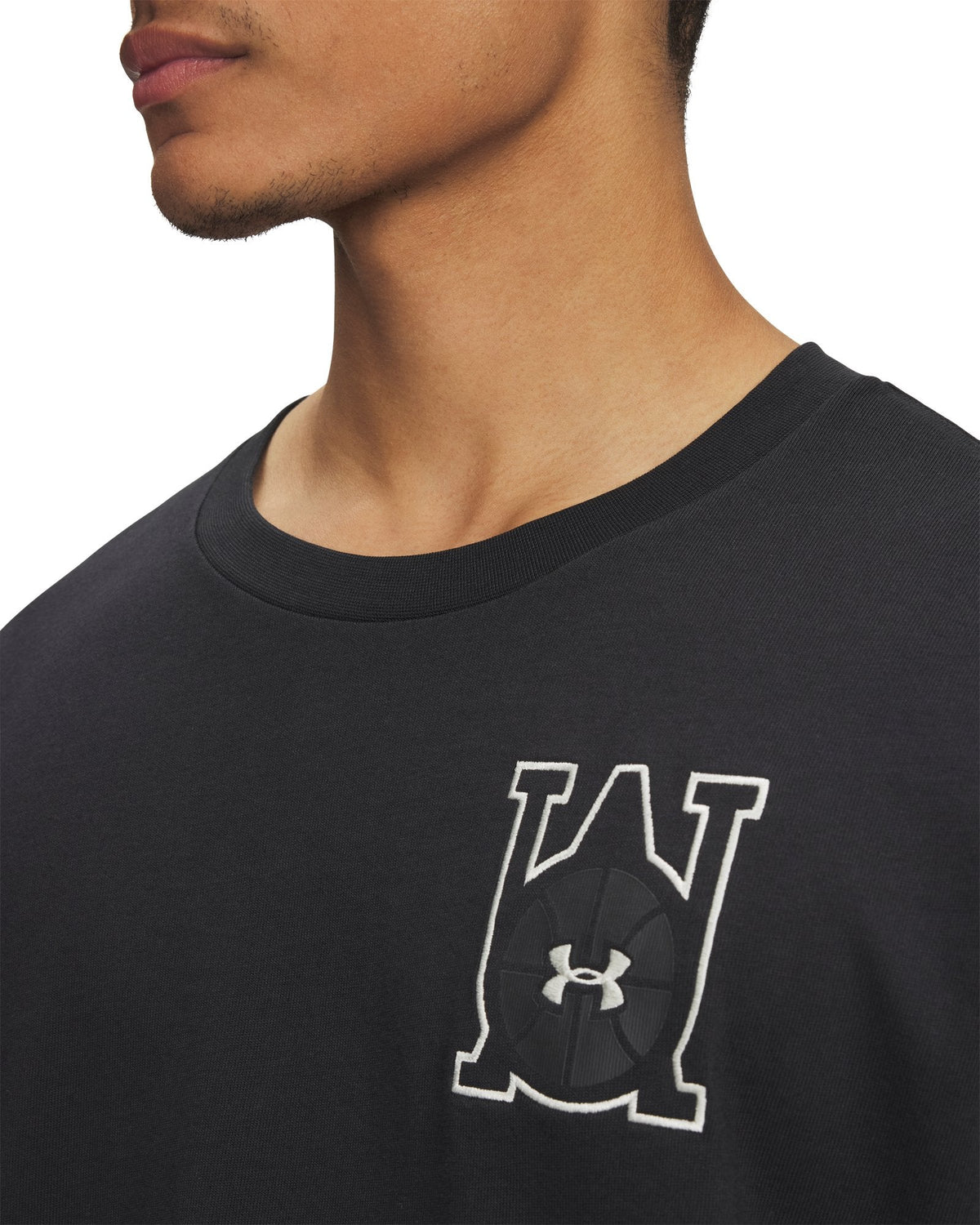 UA Hoops Courtside Heavyweight Men's Oversized Short Sleeve - Black