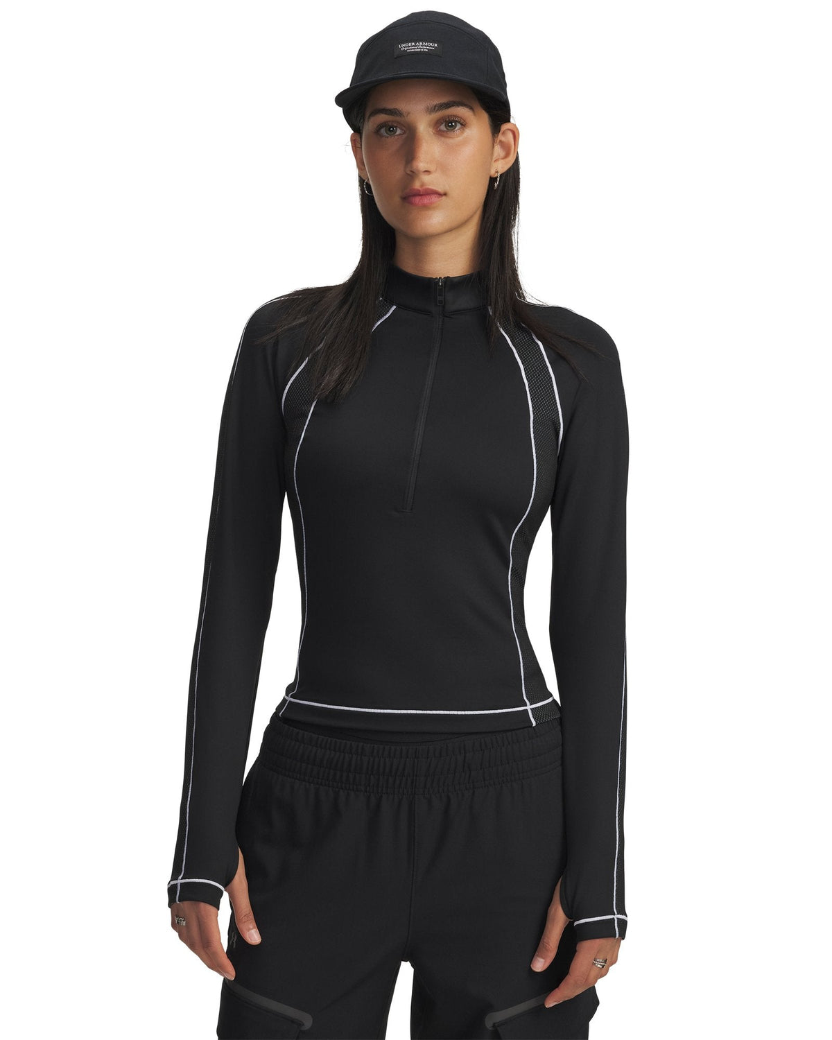 ColdGear® Textured Women's ½ Zip - Black