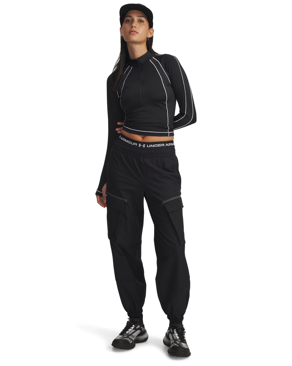 ColdGear® Textured Women's ½ Zip - Black