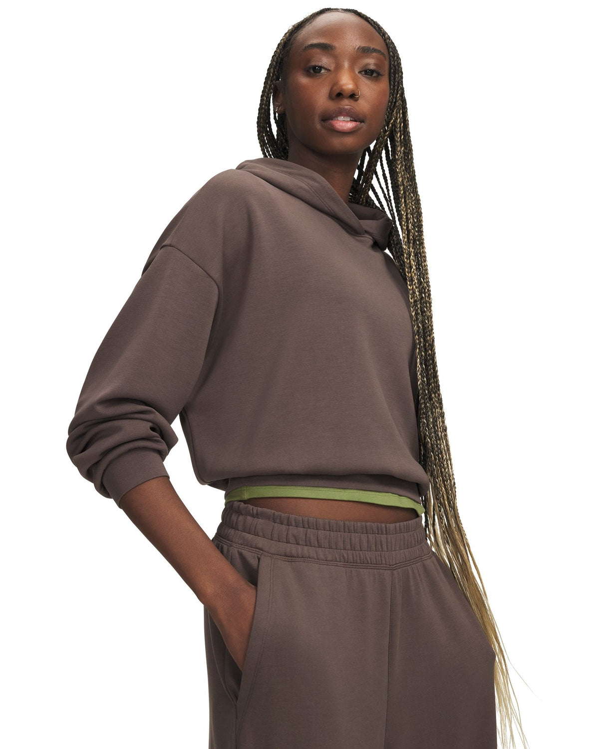 UA Meridian Lounge Women's Crop Hoodie - Brown