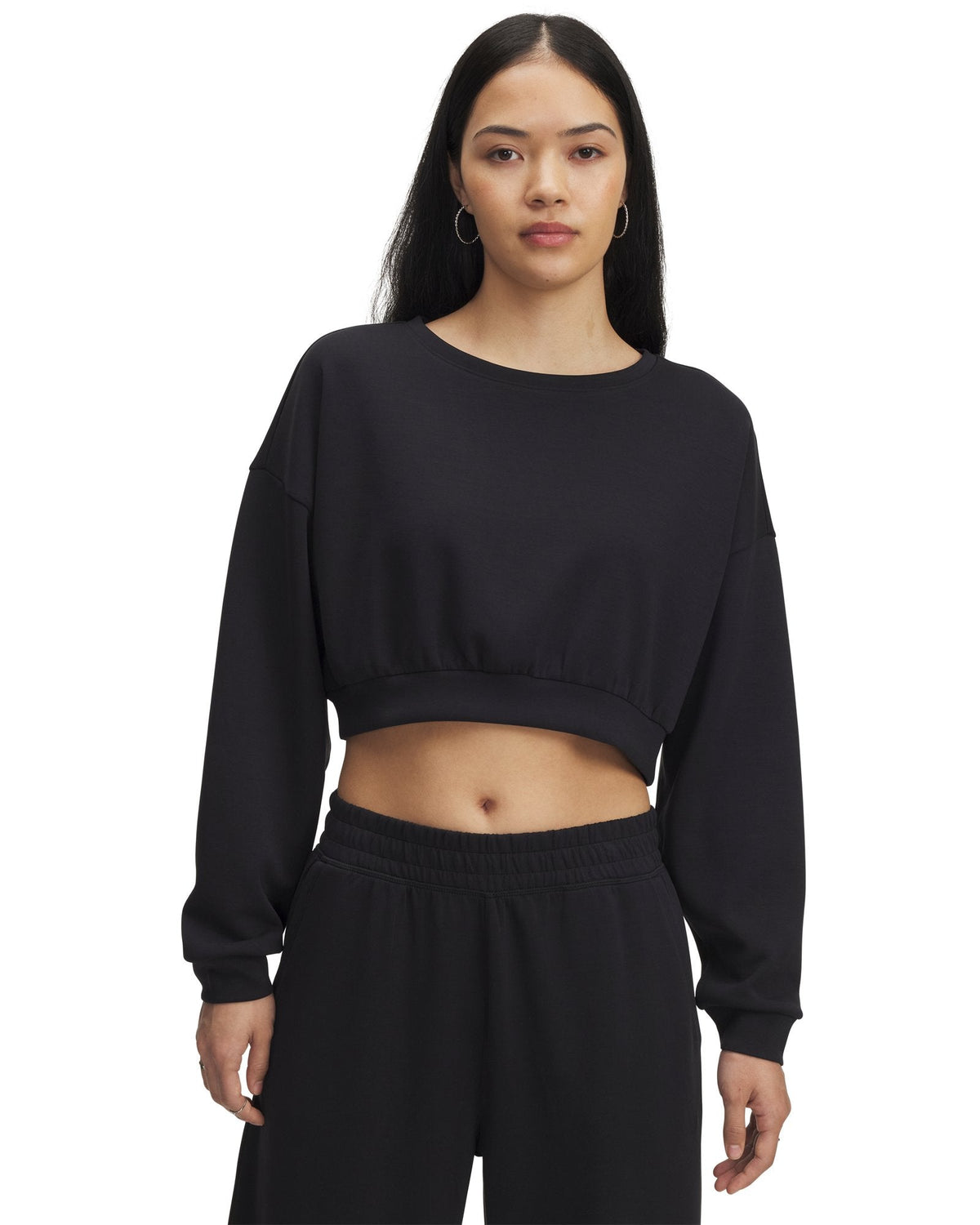 UA Meridian Lounge Women's Crop Crew - Black