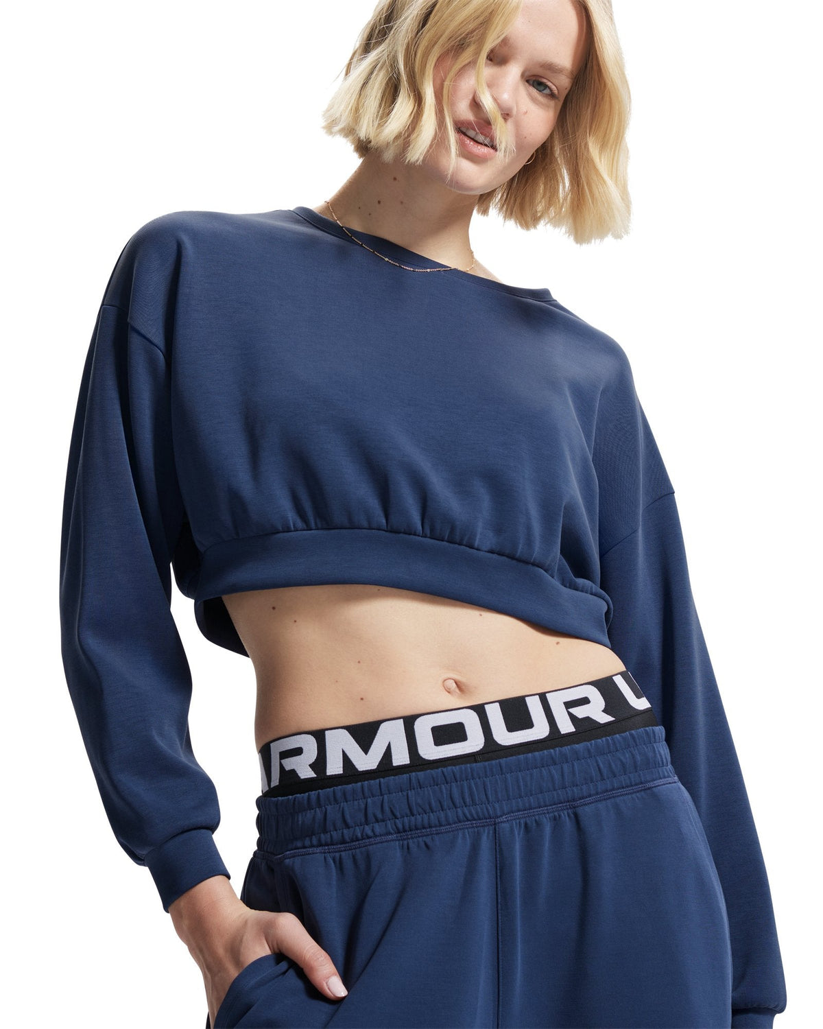 UA Meridian Lounge Women's Crop Crew - Blue
