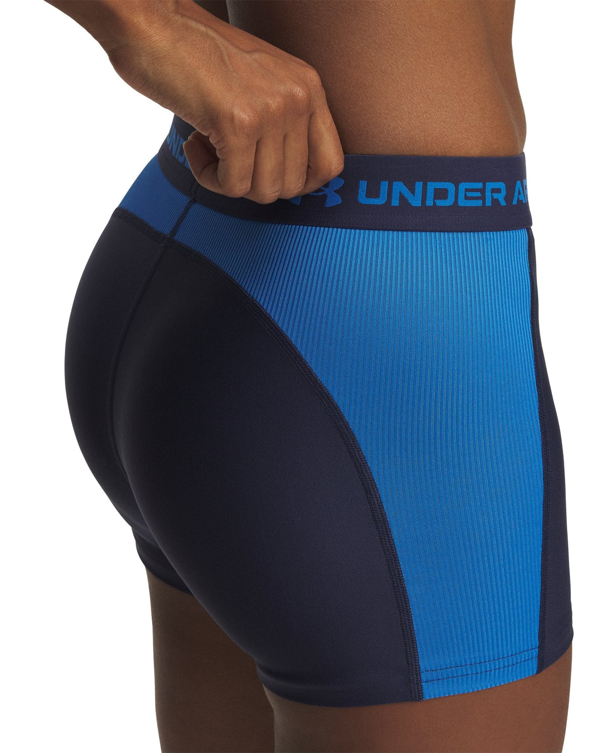 HeatGear® Rib Shorty Women's 3" Shorts - Blue