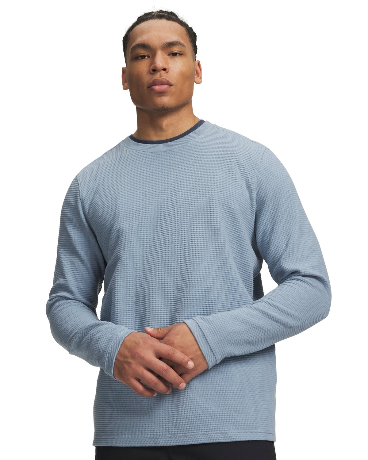 UA Expanse Waffle Men's Crew - Blue