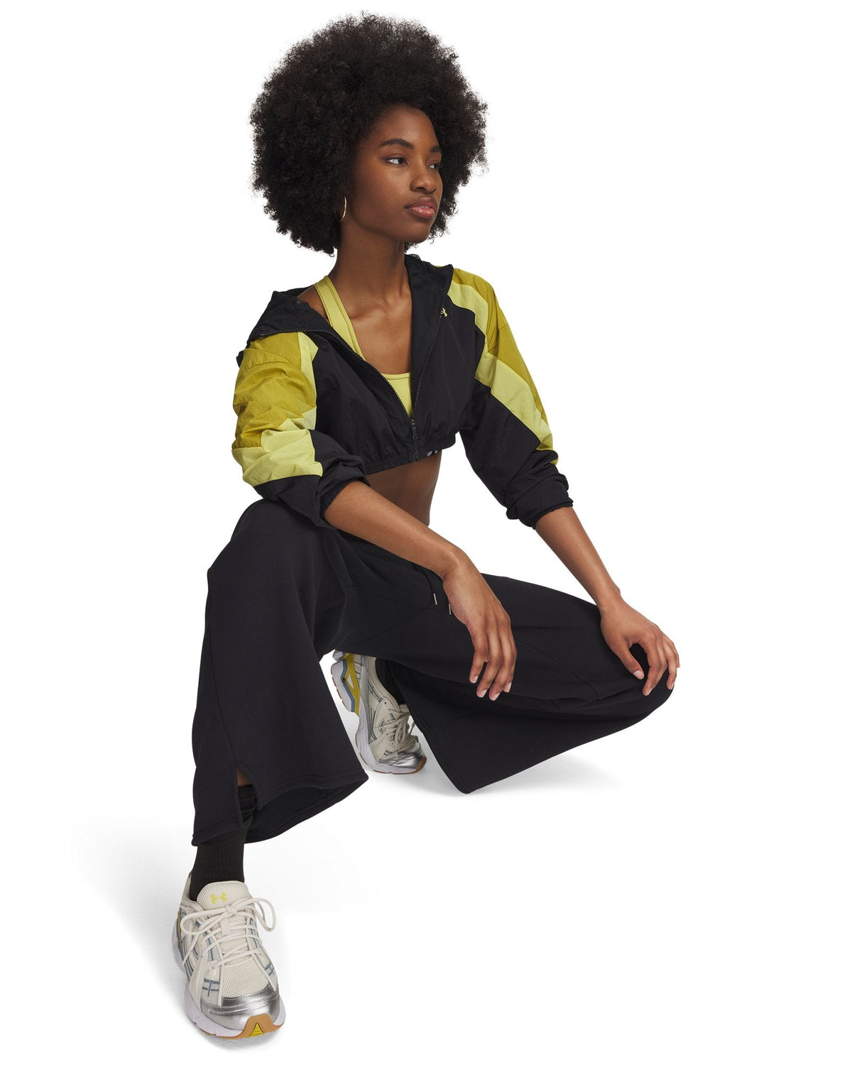 UA Icon Crinkle Women's Crop Jacket - Black
