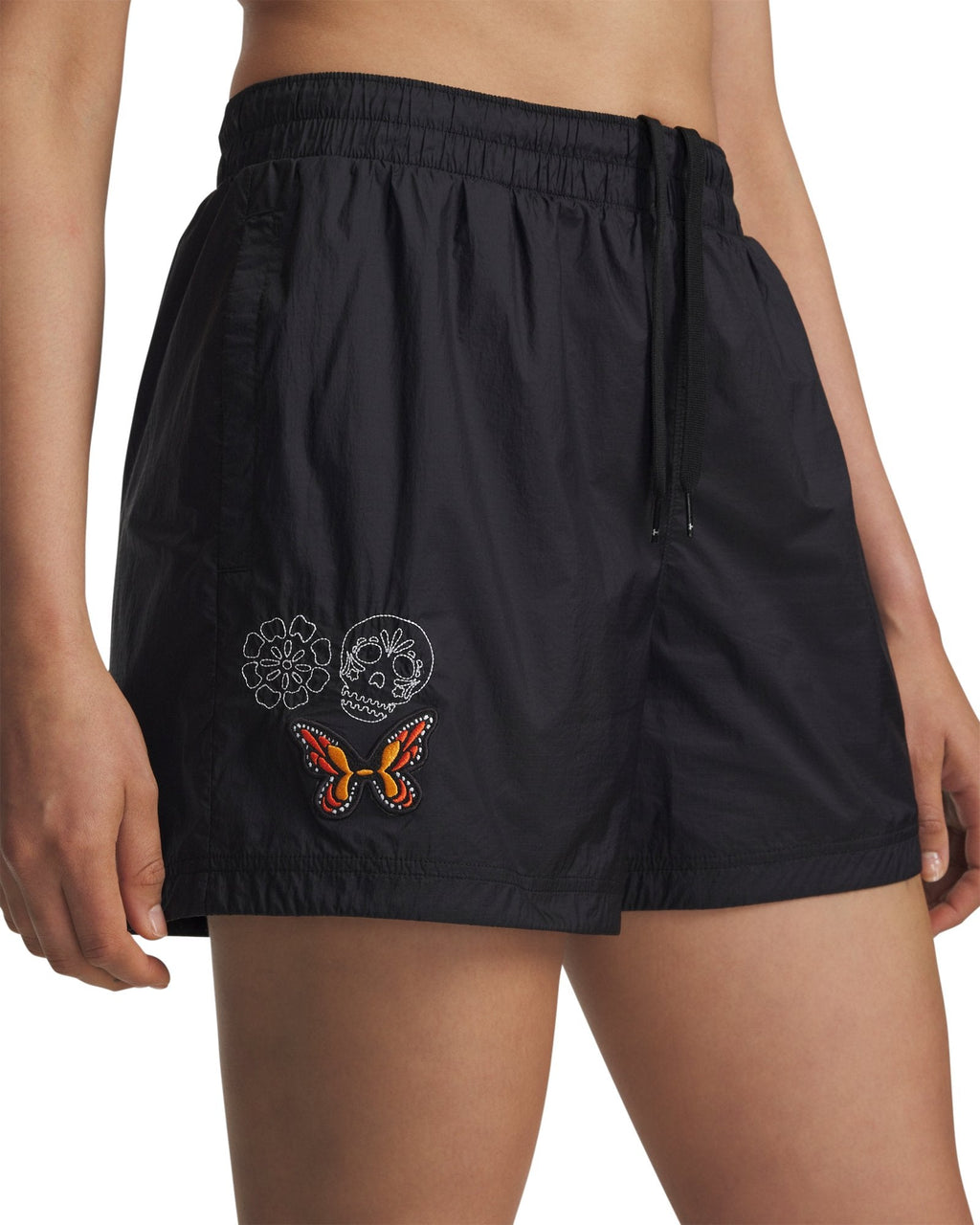 UA Rival Woven Day Of The Dead Women's 4.5" Shorts - Black