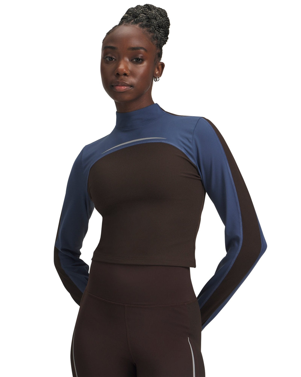 UA HB Cold Weather Women's Long Sleeve Mock - Brown