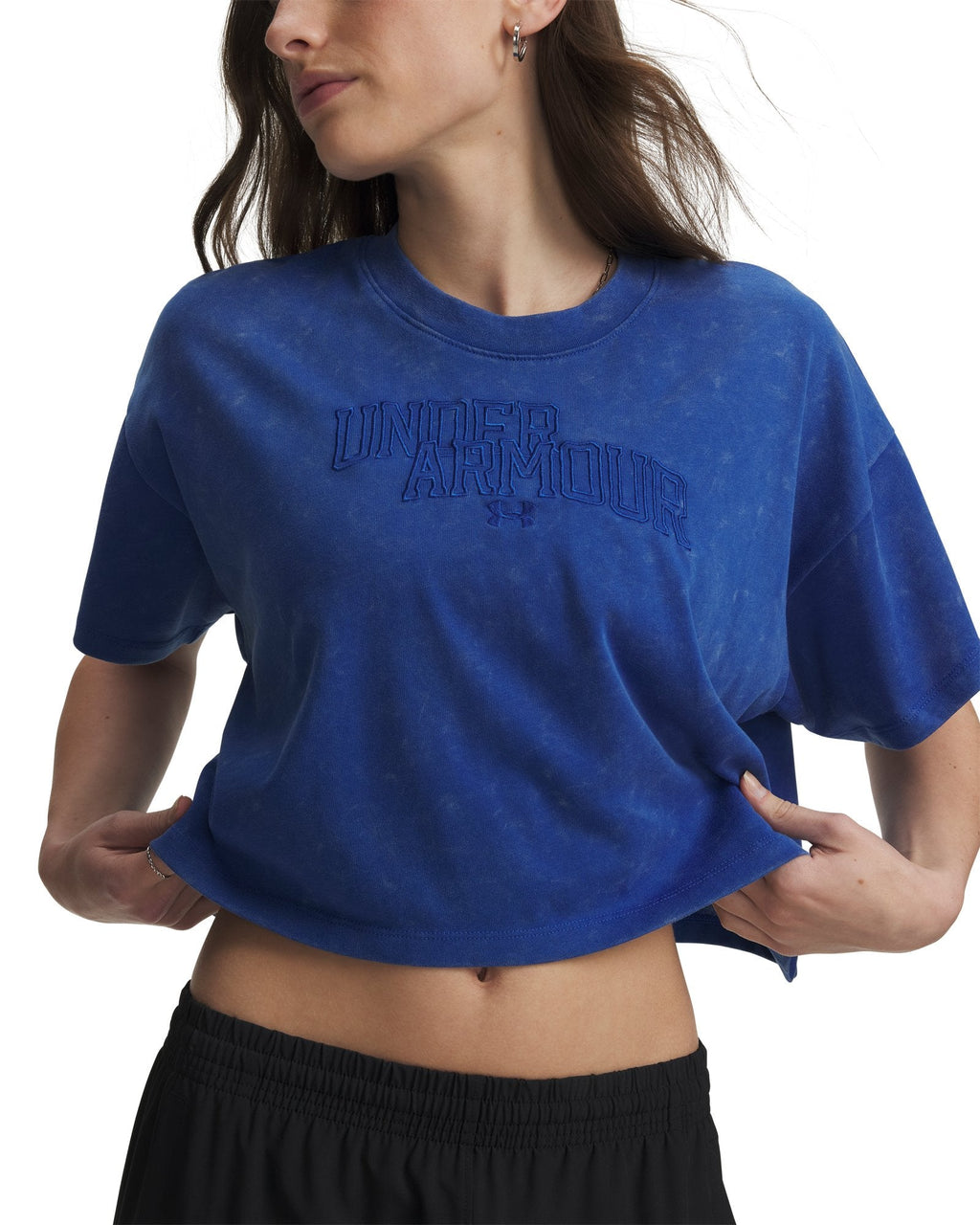 UA Wash Graphic Crop Heavyweight Women's Short Sleeve - Pink