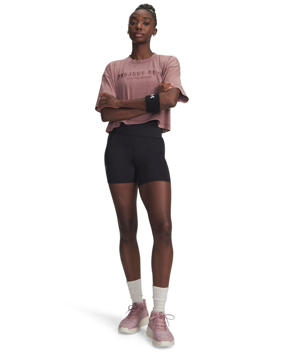 Project Rock Statement Graphic Women's Short Sleeve - Maroon
