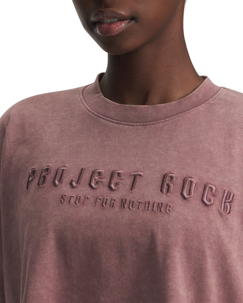 Project Rock Statement Graphic Women's Short Sleeve - Maroon