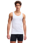 UA Performance Cotton Rib Men's 2-Pack Tank Undershirt - White