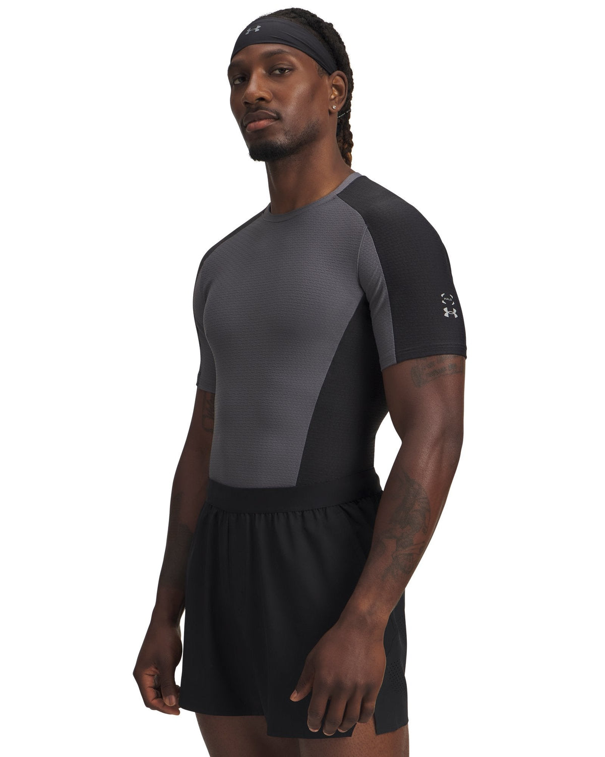UA HB Bonded Auxetic Men's Short Sleeve - Gray