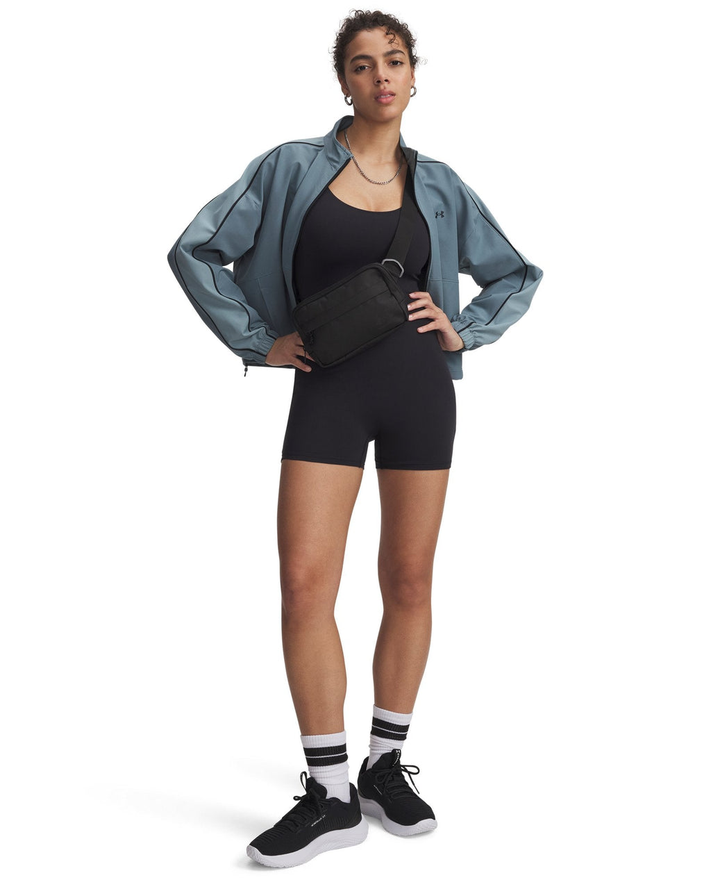 UA Motion Women's Shorts Bodysuit - Black