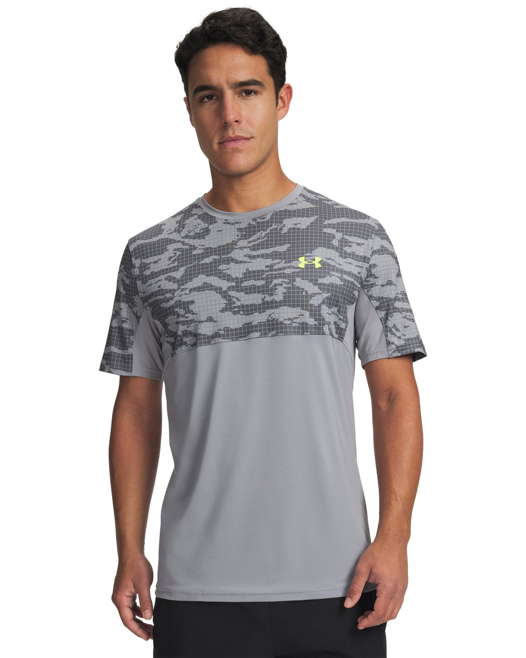 HeatGear® Printed Men's Short Sleeve - Gray
