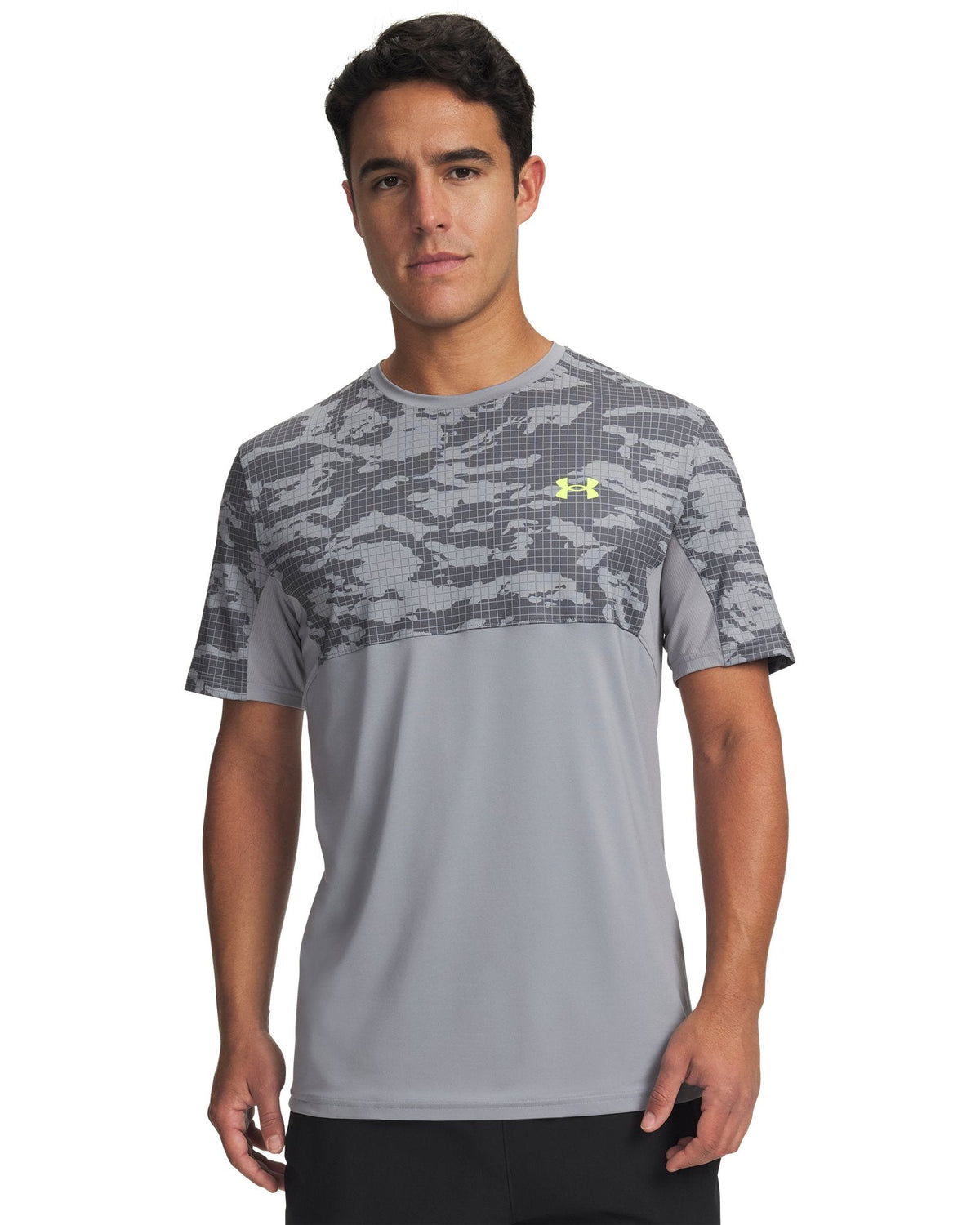 HeatGear® Printed Men's Short Sleeve - Gray