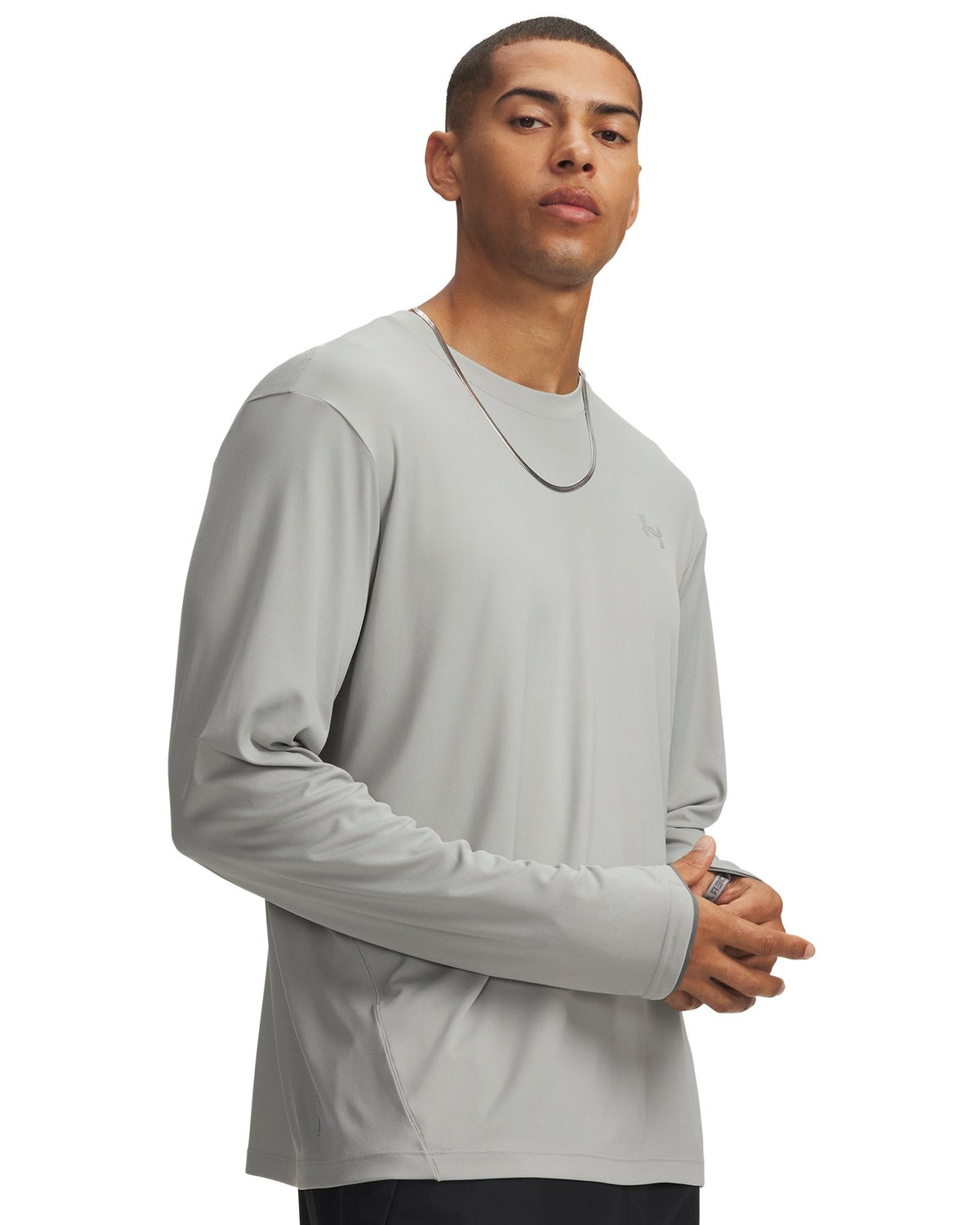 UA Explor UPF Men's Long Sleeve Crew - Gray