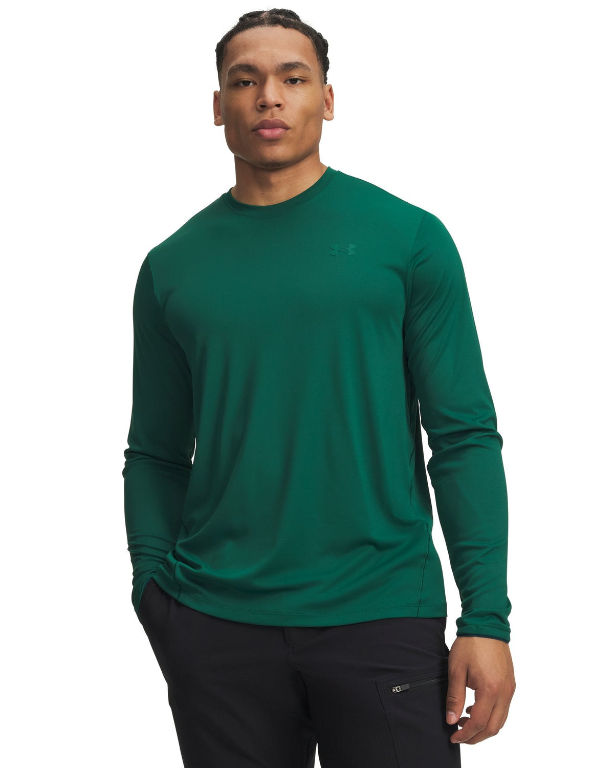 UA Explor UPF Men's Long Sleeve Crew - Green