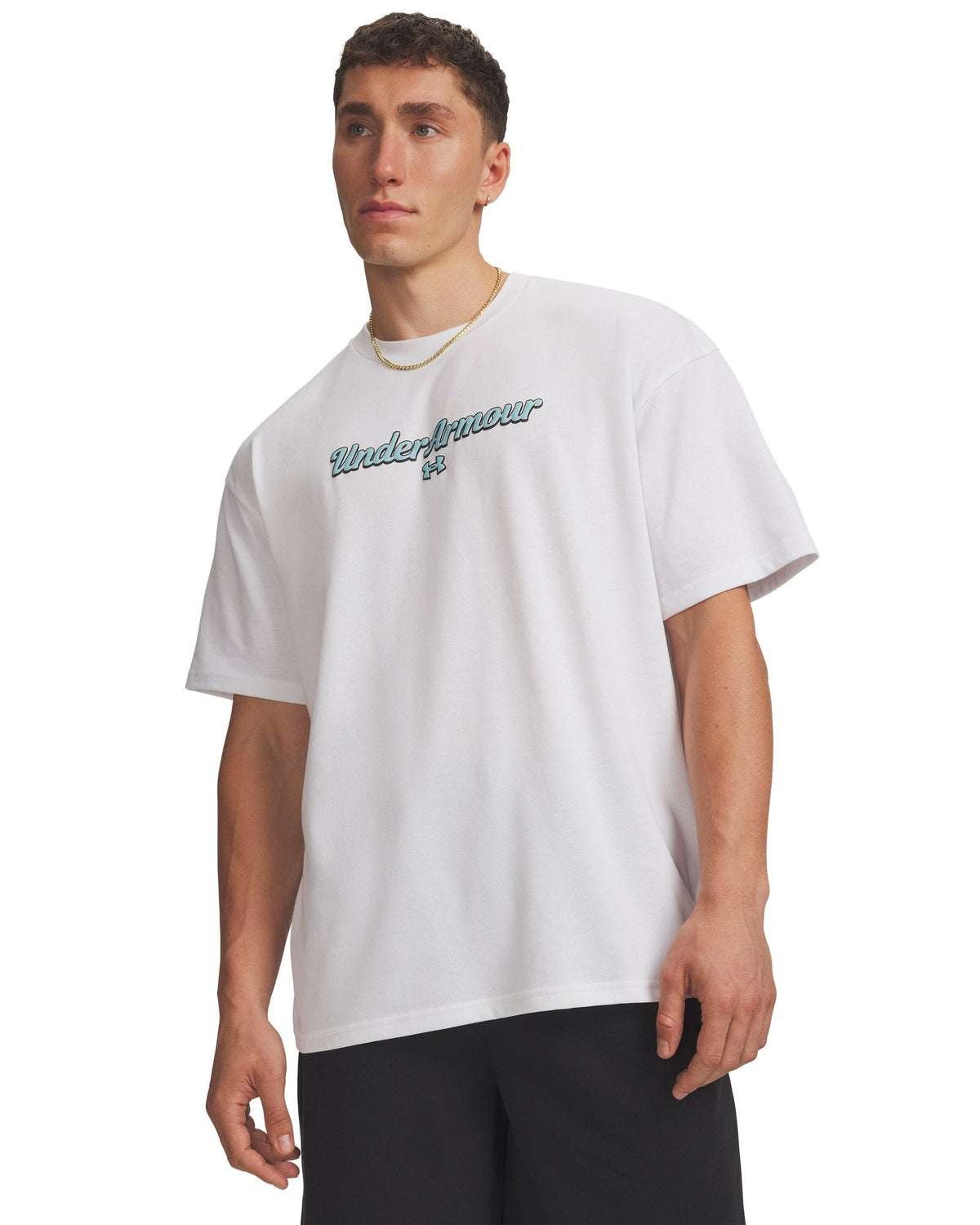 UA Heavyweight Wordmark Men's Short Sleeve - White