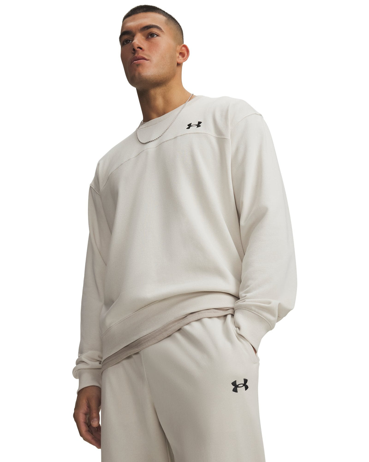 UA Rival Lightweight Men's Crew - White