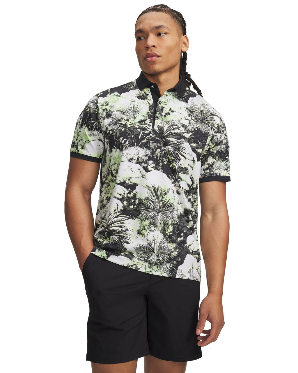 Curry ArmourDry Printed Men's Polo - Green