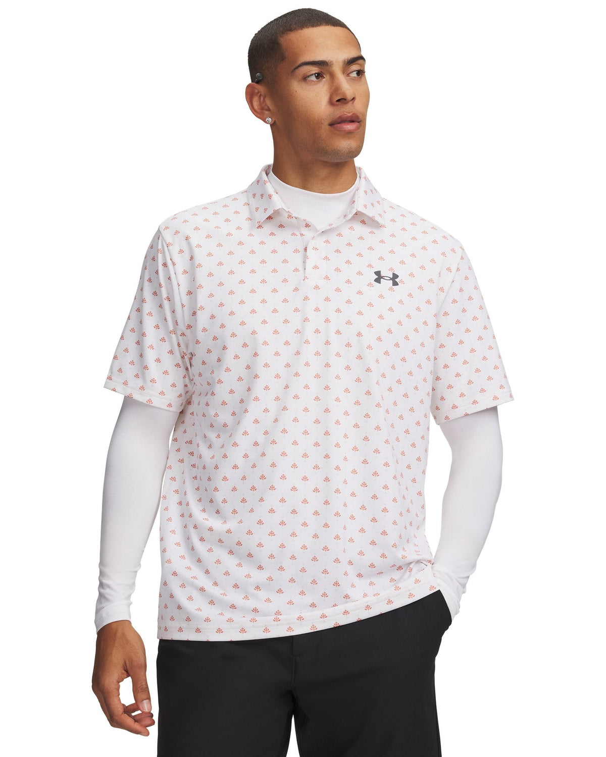 UA Matchplay Printed Men's Polo - White