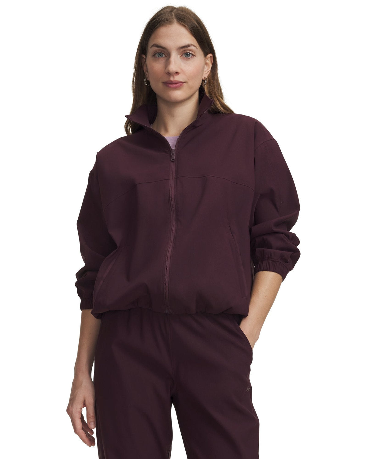 UA Unstoppable Woven Women's Full Zip - Red