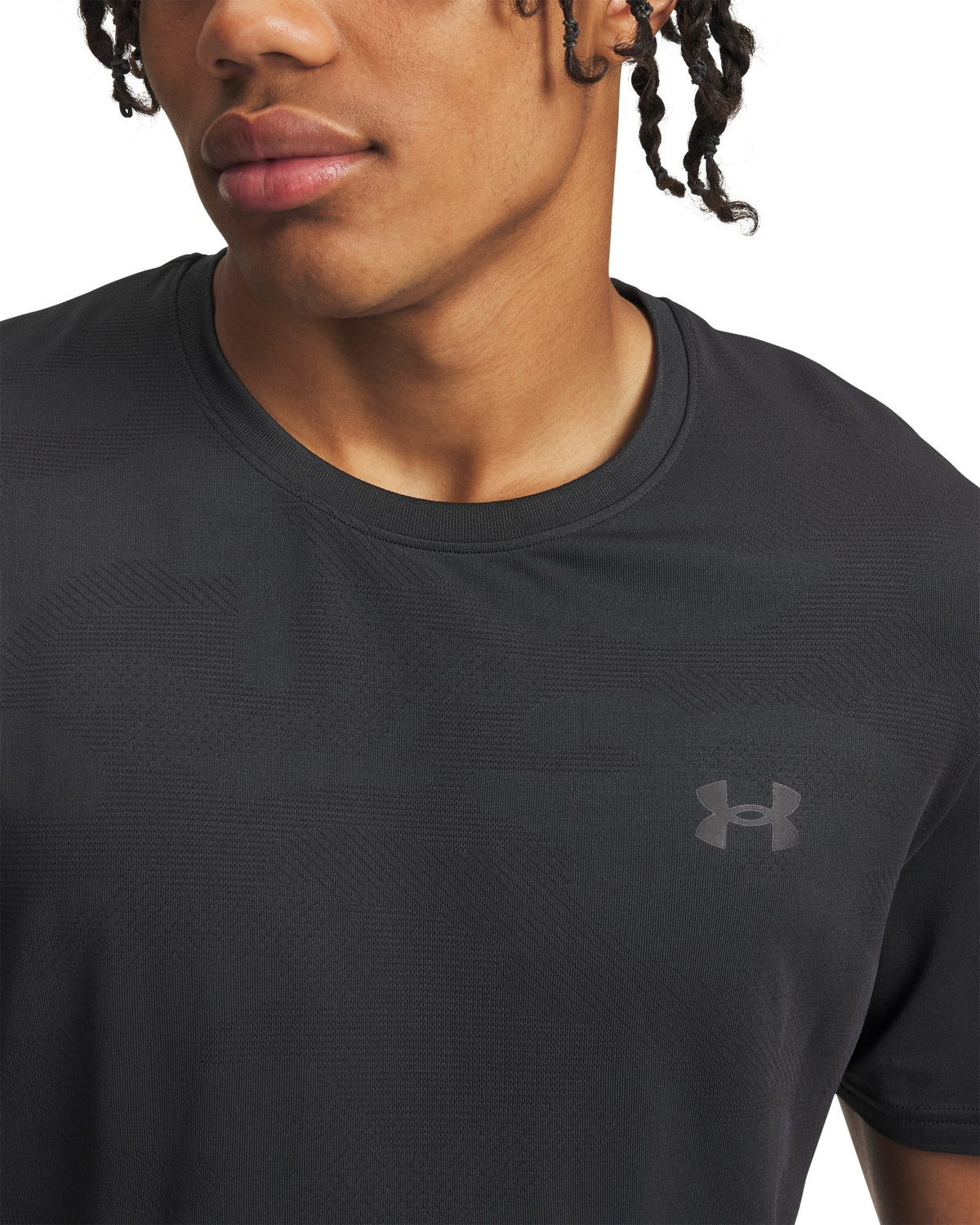 UA Vanish Elite Seamless Camo Men's Short Sleeve - Gray