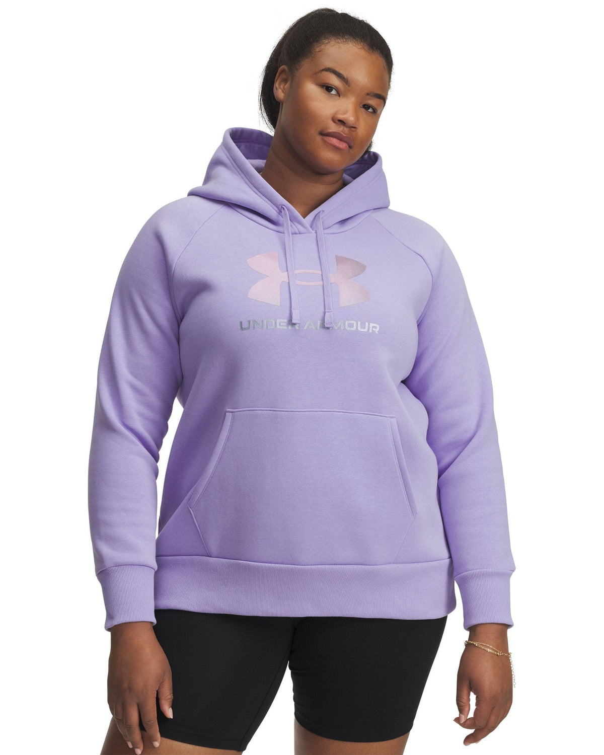 UA Rival Fleece Shimmer Women's Hoodie - Purple