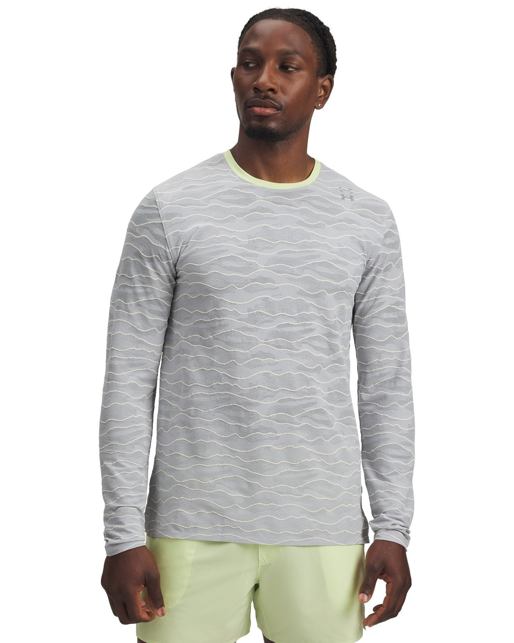 UA HB Jacquard Men's Long Sleeve - Black