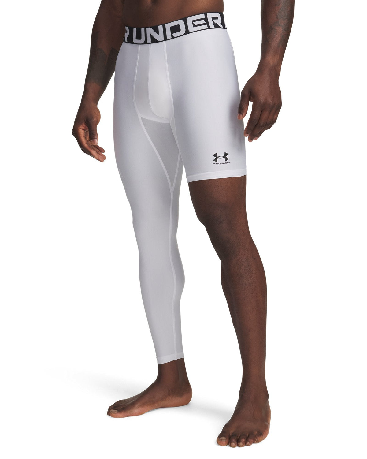 HeatGear® Asymmetrical Right Men's Leggings - White