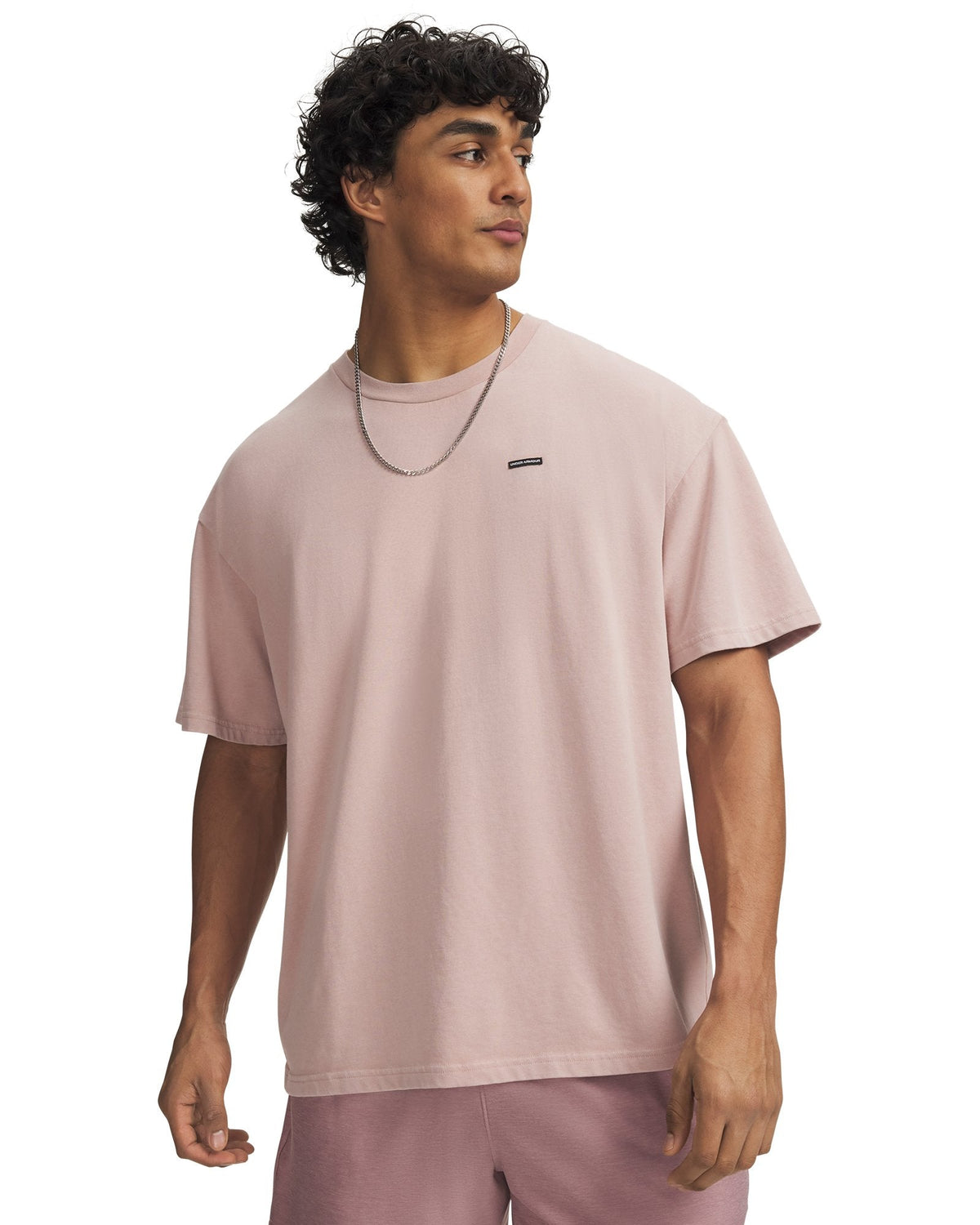 UA Heavyweight Wash Men's Oversized Short Sleeve - Pink
