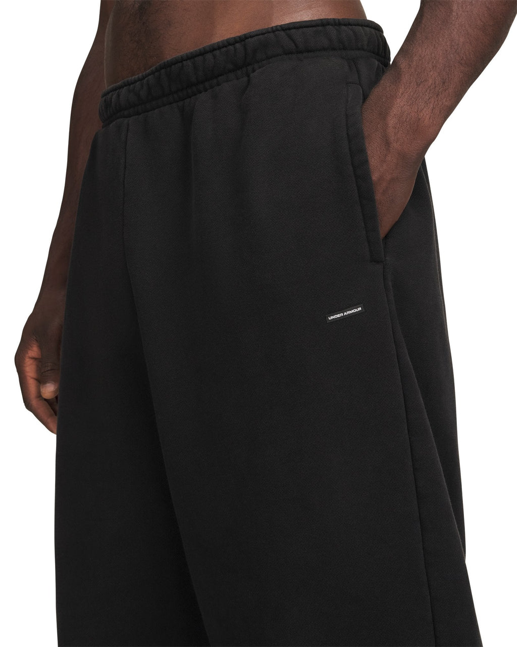 UA Icon Heavyweight Fleece Washed Men's Pants - Black