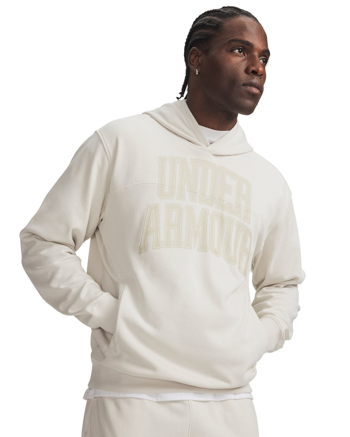 UA Rival Lightweight Graphic Men's Hoodie - White