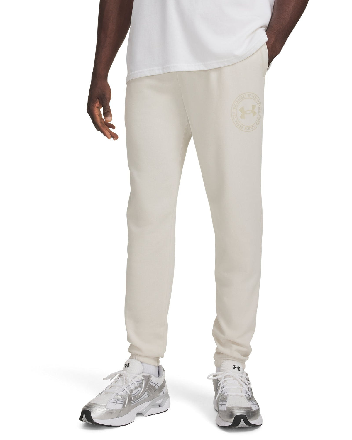 UA Rival Lightweight Graphic Men's Joggers - White