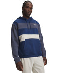 UA Rival Fleece Striped Men's Hoodie - Blue