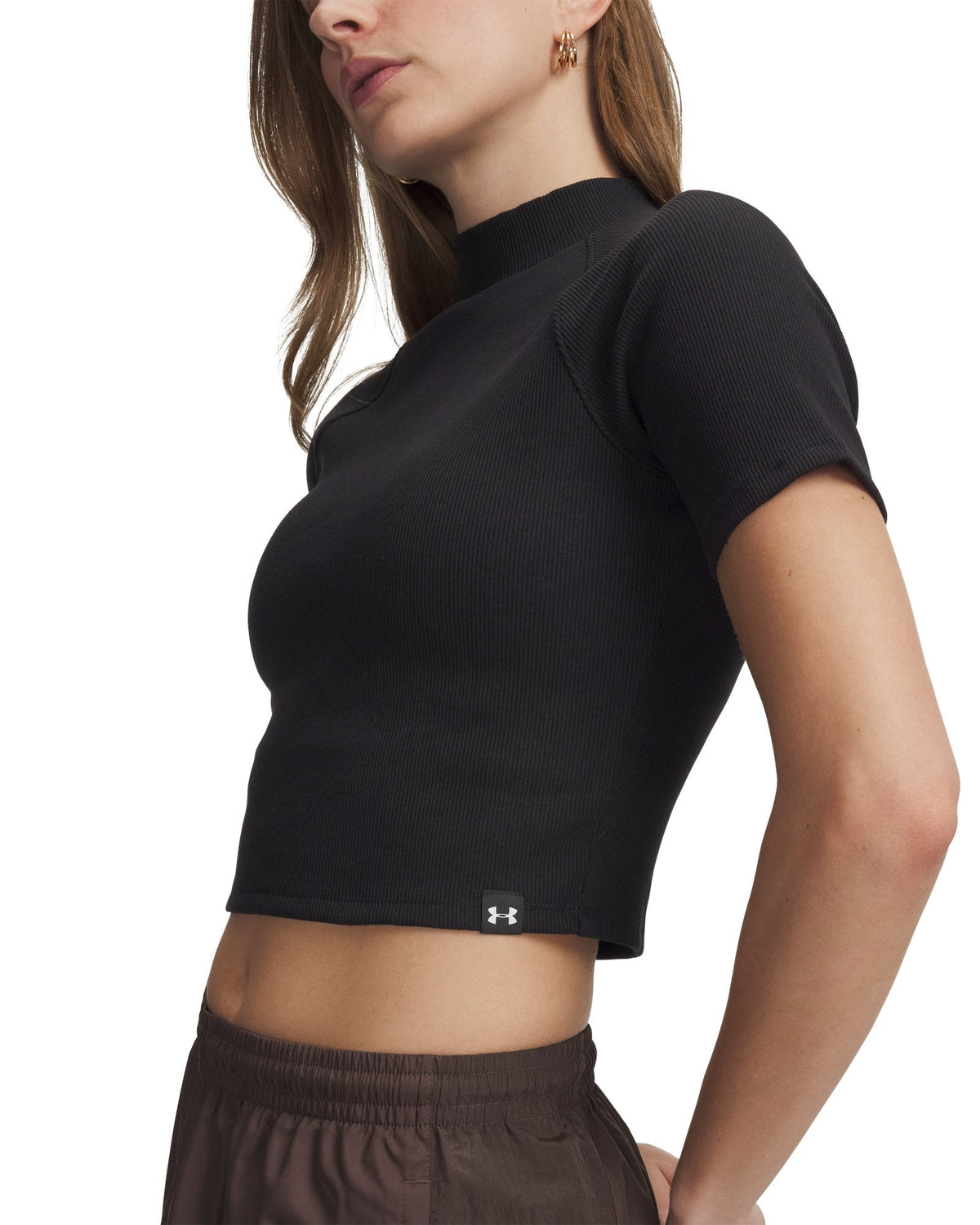 UA Rival Rib Women's Mock Short Sleeve - Black