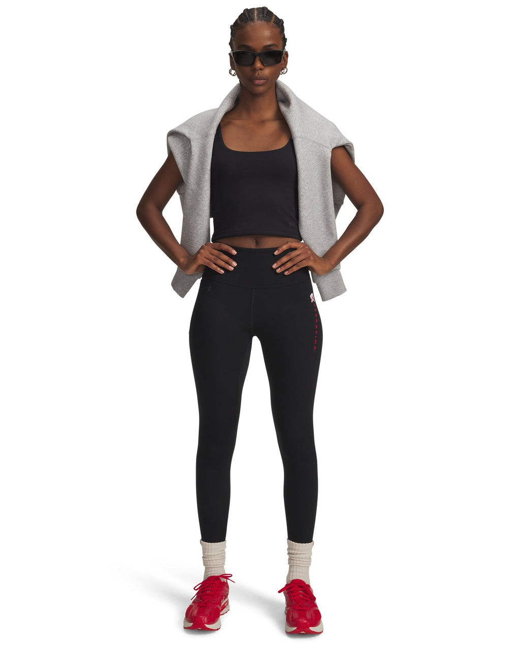 UA Motion Collegiate Women's Ankle Leggings - Black