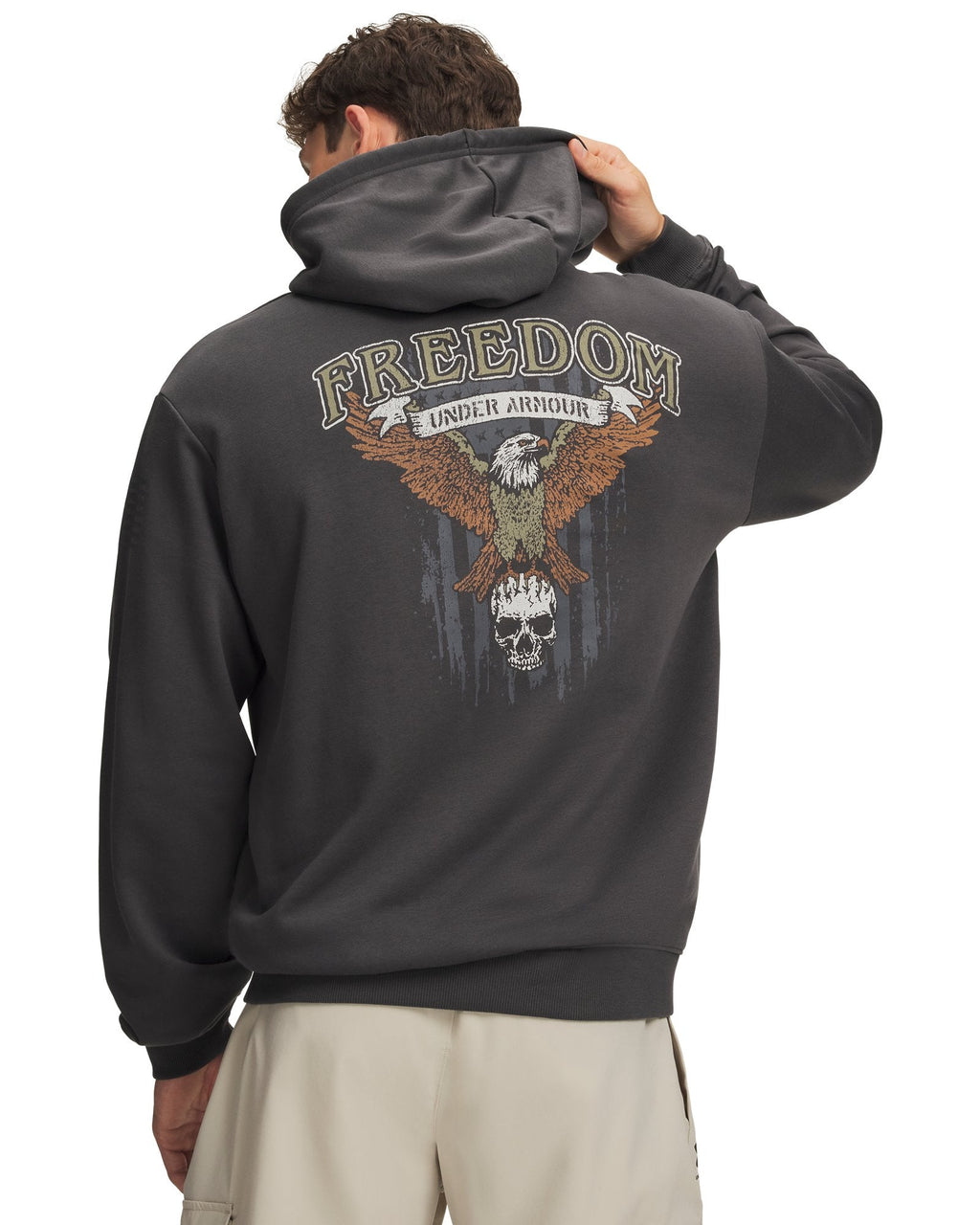 UA Freedom Eagle Skull Men's Hoodie - Gray