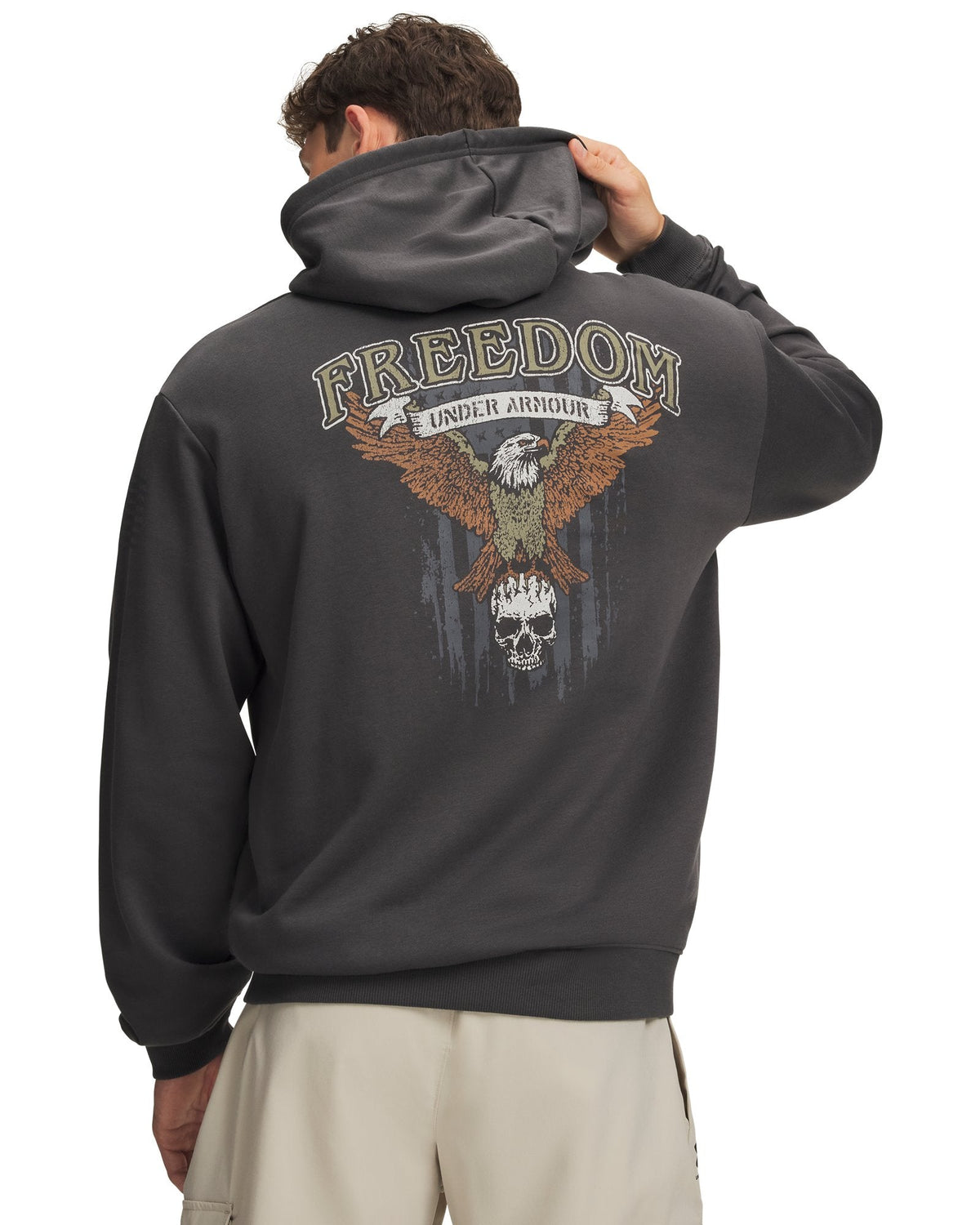 UA Freedom Eagle Skull Men's Hoodie - Gray