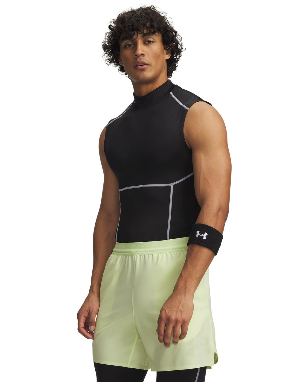 HeatGear® Elite Men's Sleeveless Mock - Black