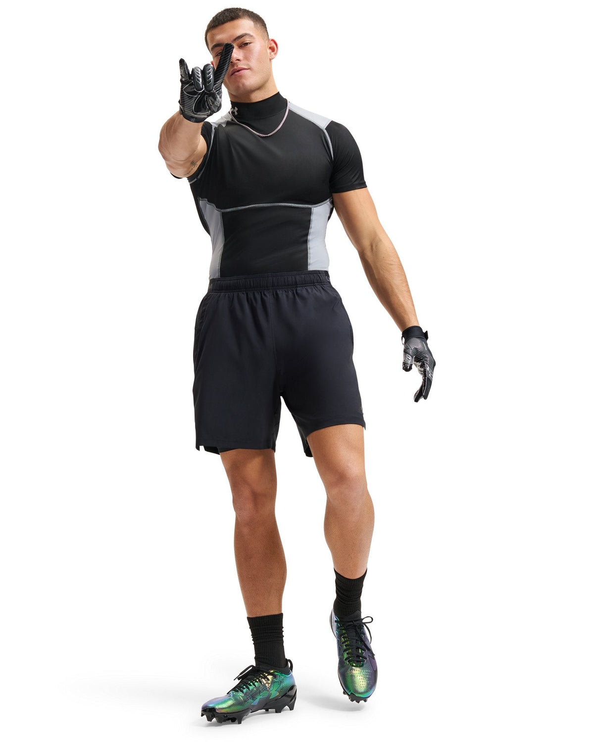 HeatGear® Elite Men's Compression Mock Short Sleeve - White
