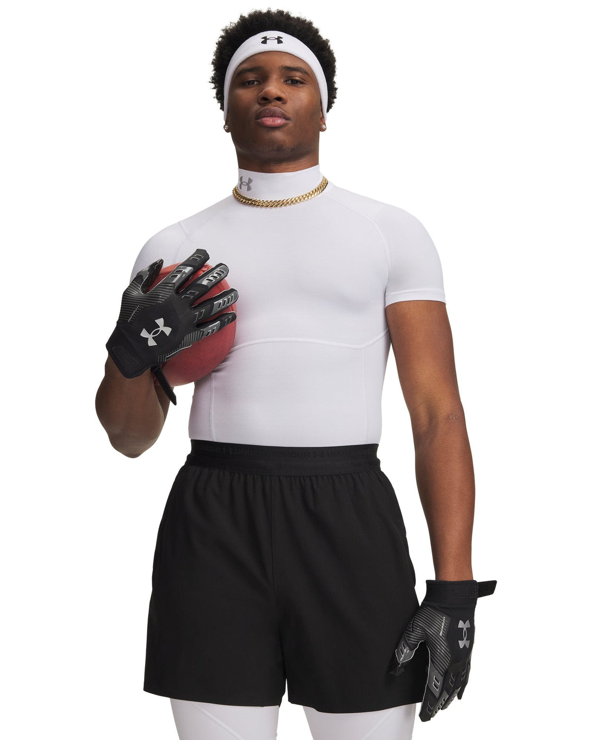 HeatGear® Elite Men's Compression Mock Short Sleeve - White