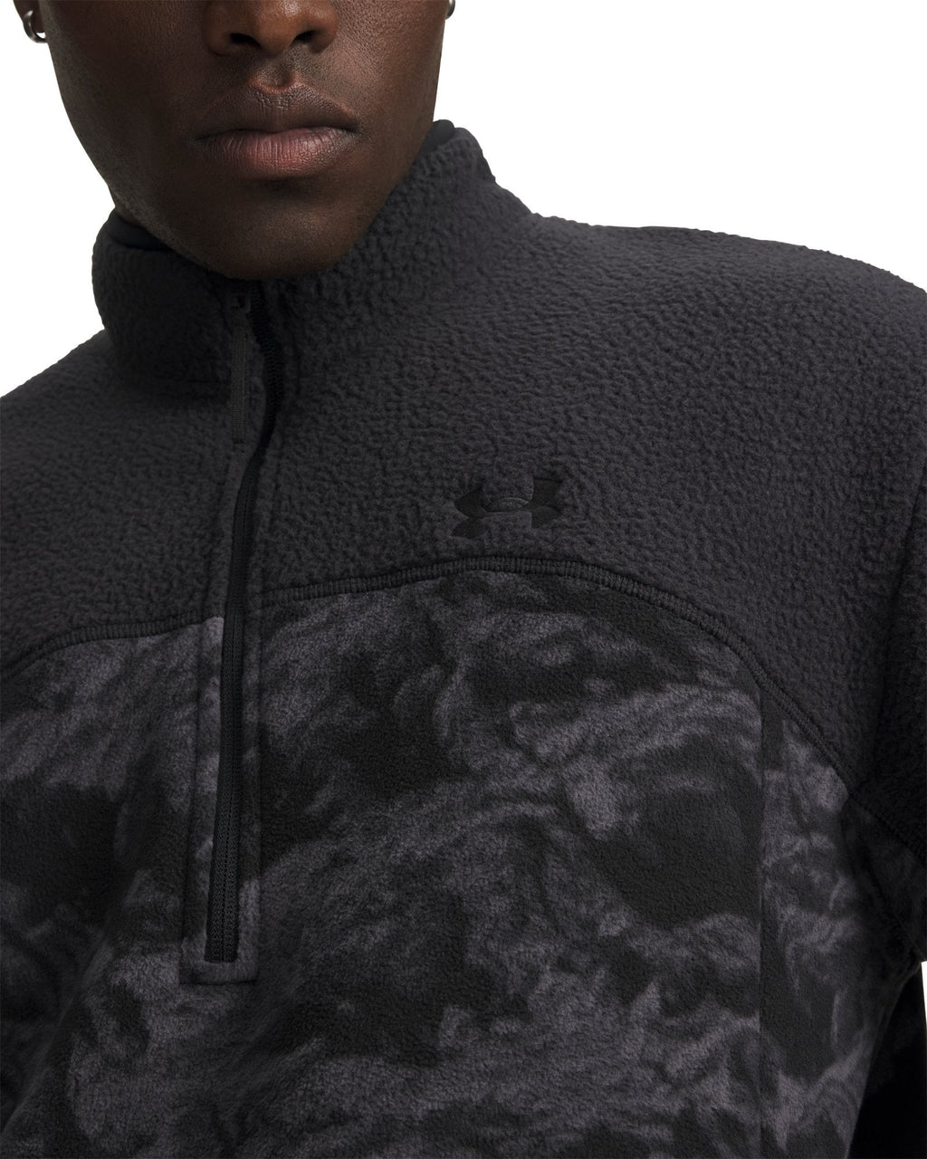 ColdGear® Infrared Basecamp Fleece Camo Men's ½ Zip - Black