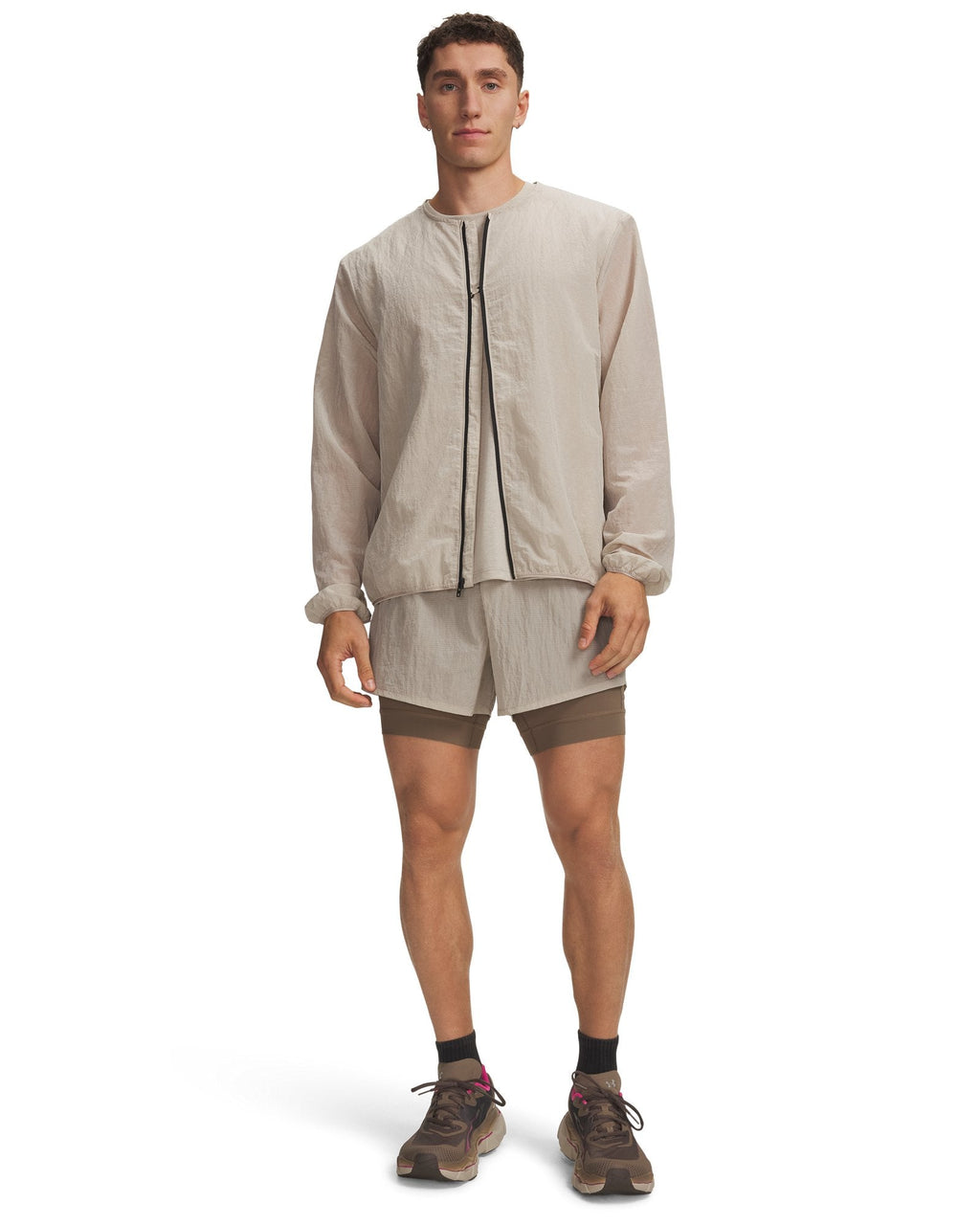 UA HB Run Men's 2-in-1 Shorts - Brown