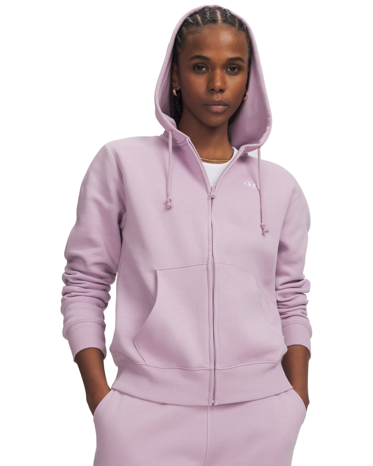 UA Rival Fleece Women's Full-Zip Hoodie - Pink