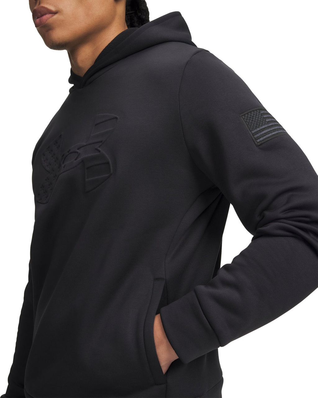 UA Freedom Armour Fleece® Emboss Men's Hoodie - Black