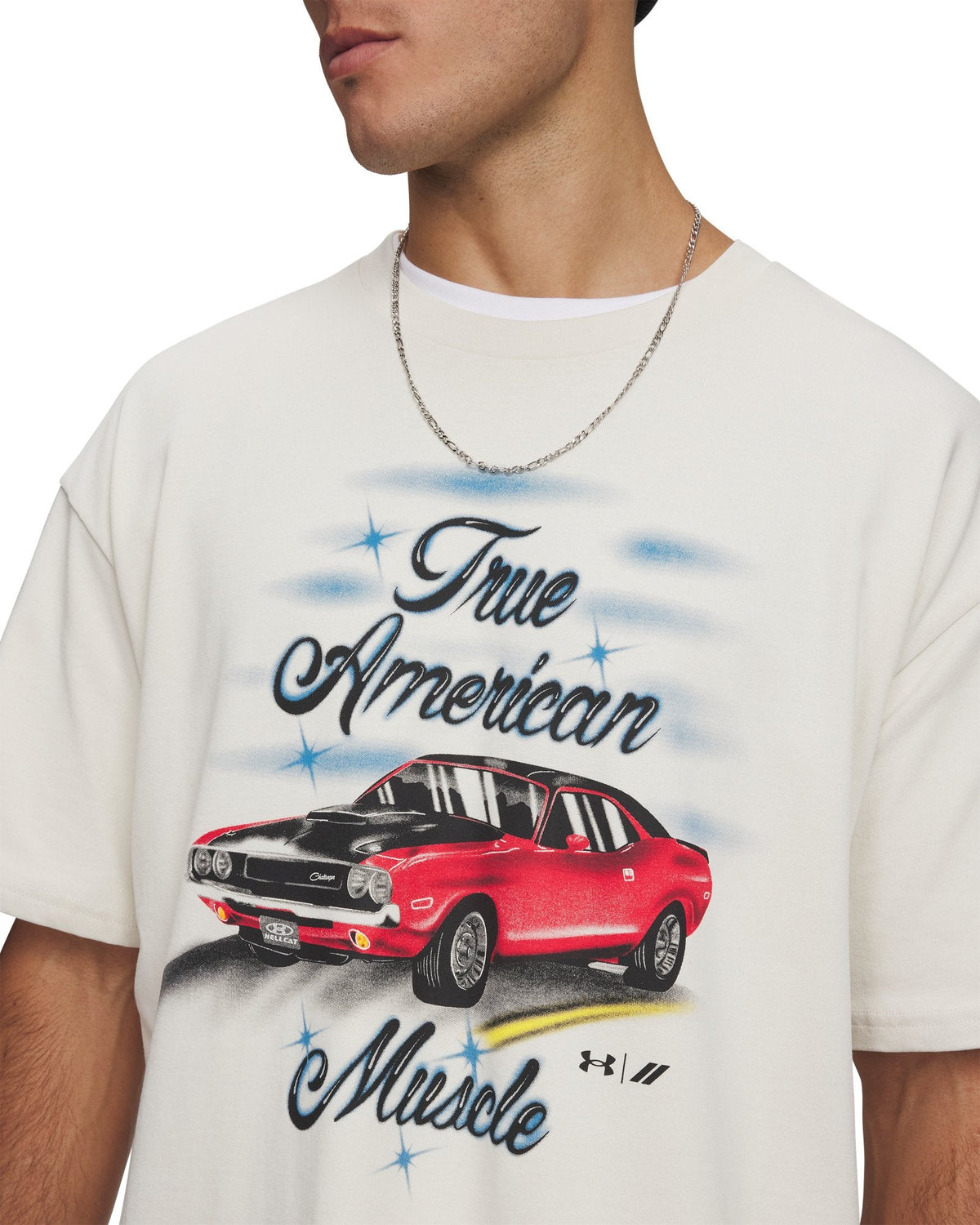UA x Dodge Heavyweight Airbrush Men's Short Sleeve - Brown
