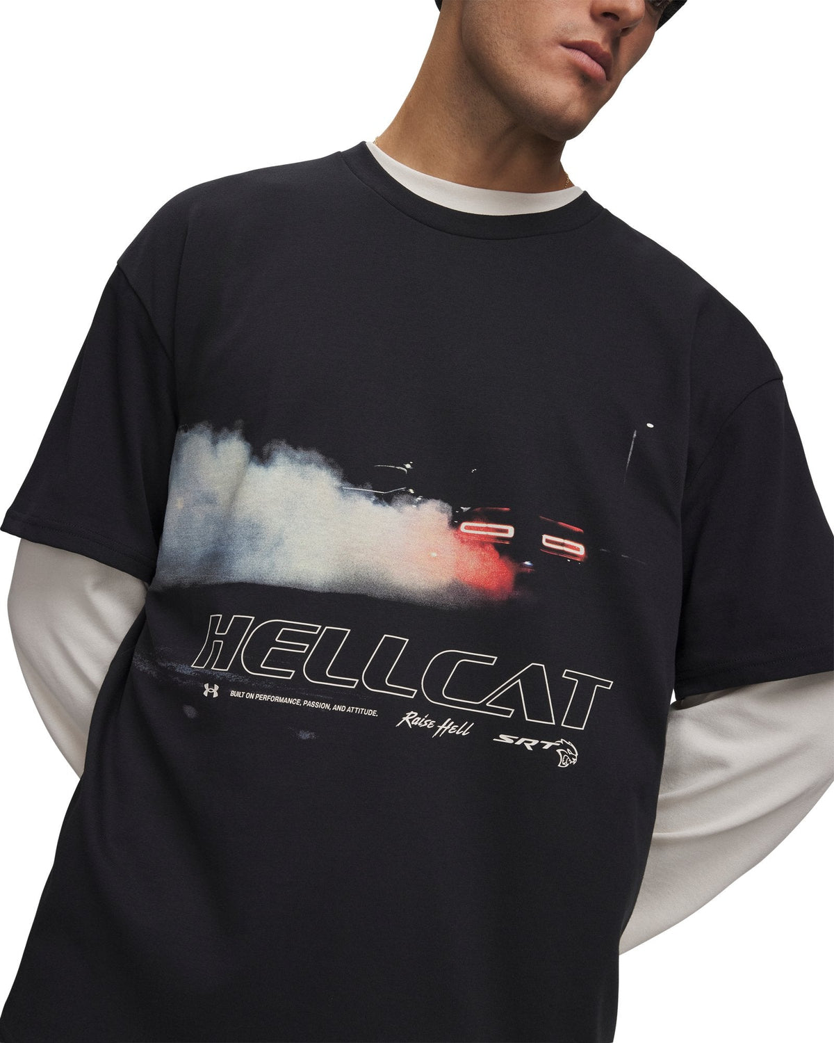 UA x Dodge Heavyweight Burnout Men's Short Sleeve - Black
