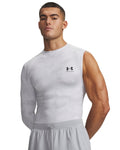 HeatGear® Asymmetrical Right Top Printed Men's Long Sleeve - White