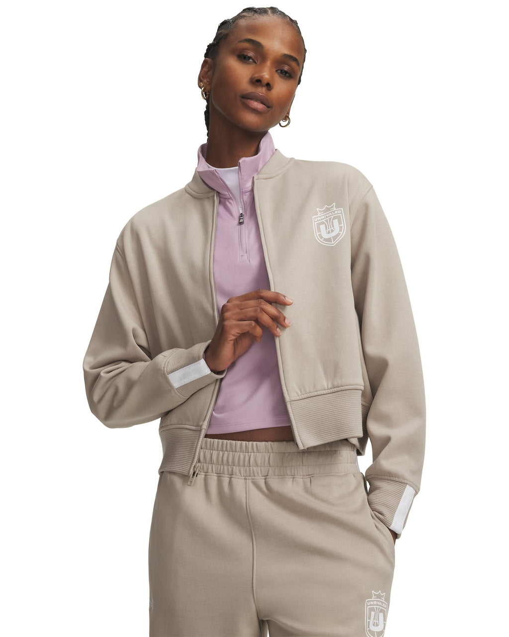UA Gameday Double Knit Unrivaled Women's Bomber Jacket - Brown